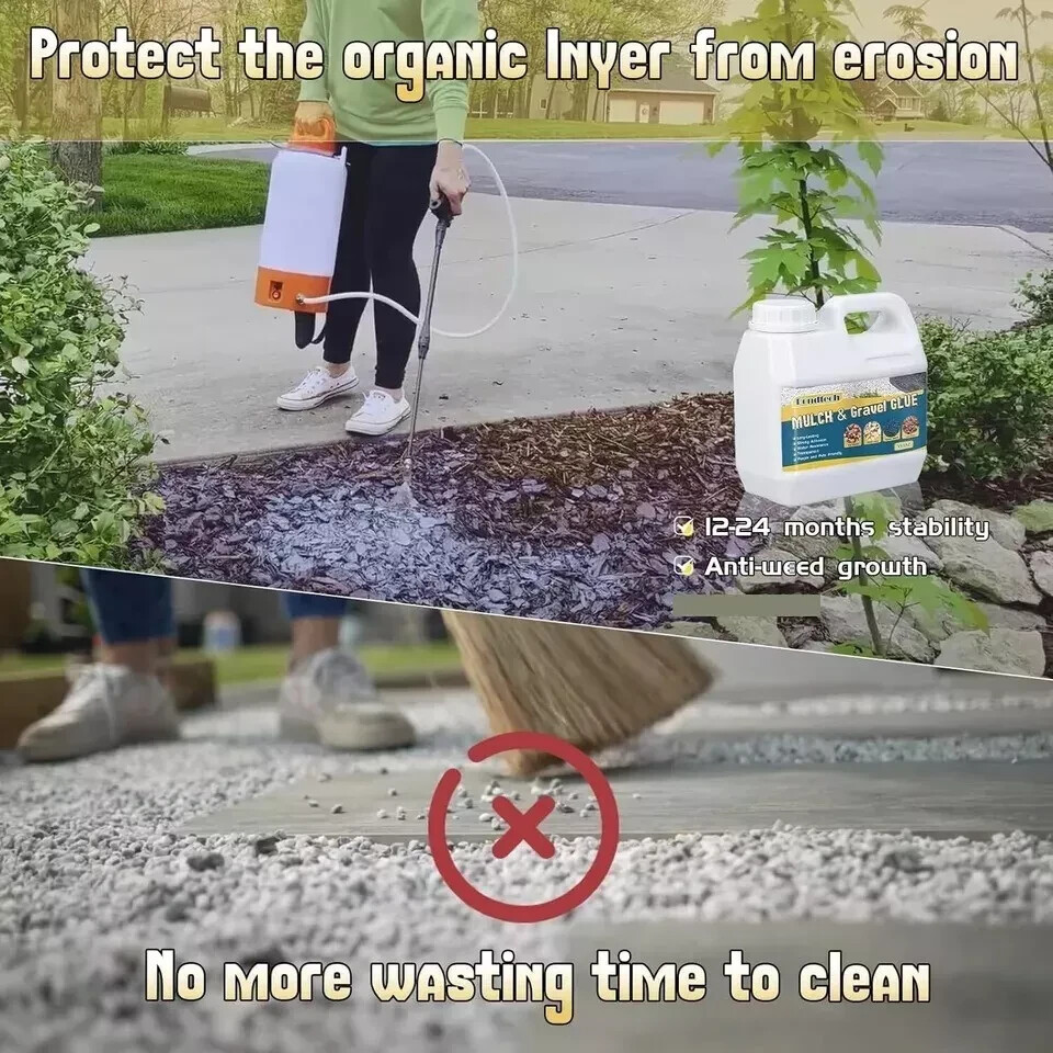 Mulch Glue, Gravel Glue, Mulch Glue for Landscaping, Concentrate Rock Glue for