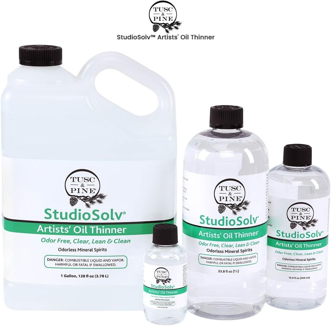 33.8oz StudioSolv Odorless Spirits – Ideal Professional Oil Thinner for Studios