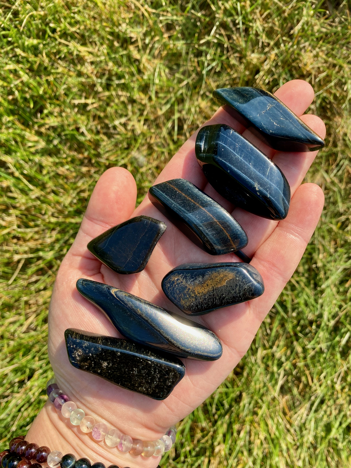 Blue Tigers Eye Tumbled Stone – Polished Blue Tigers Eye Crystal