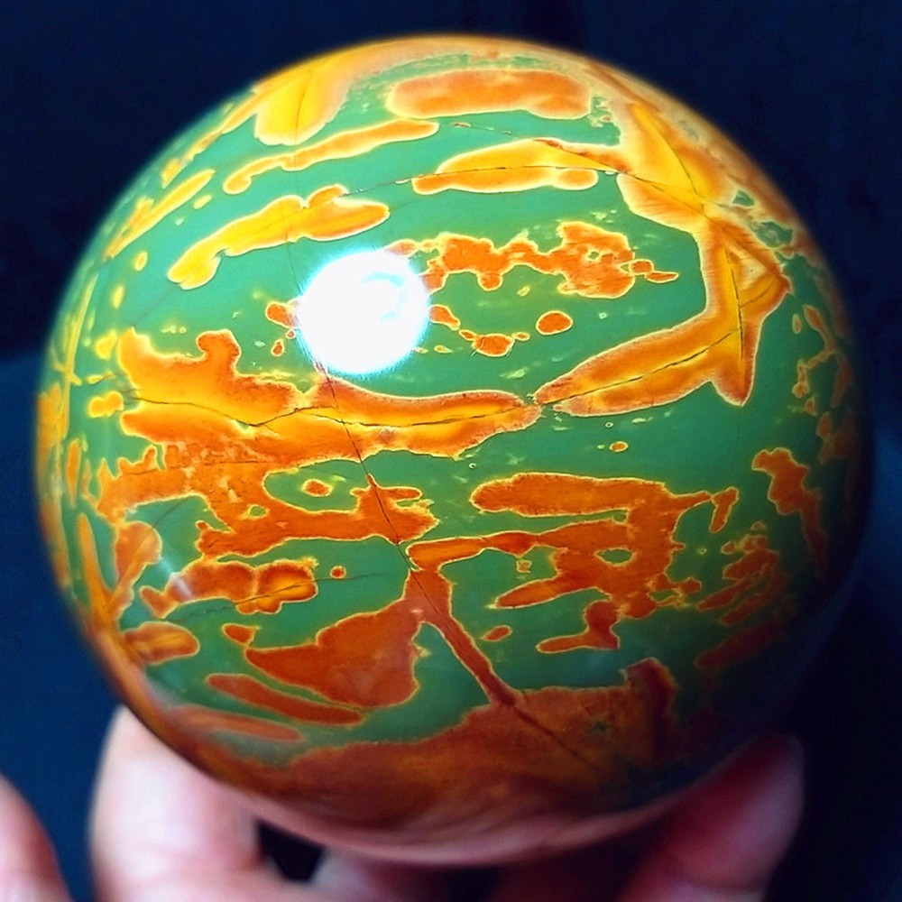RARE 1020G Natural Polished Colorful Agate stone Ball Healing Madagascar CA4819