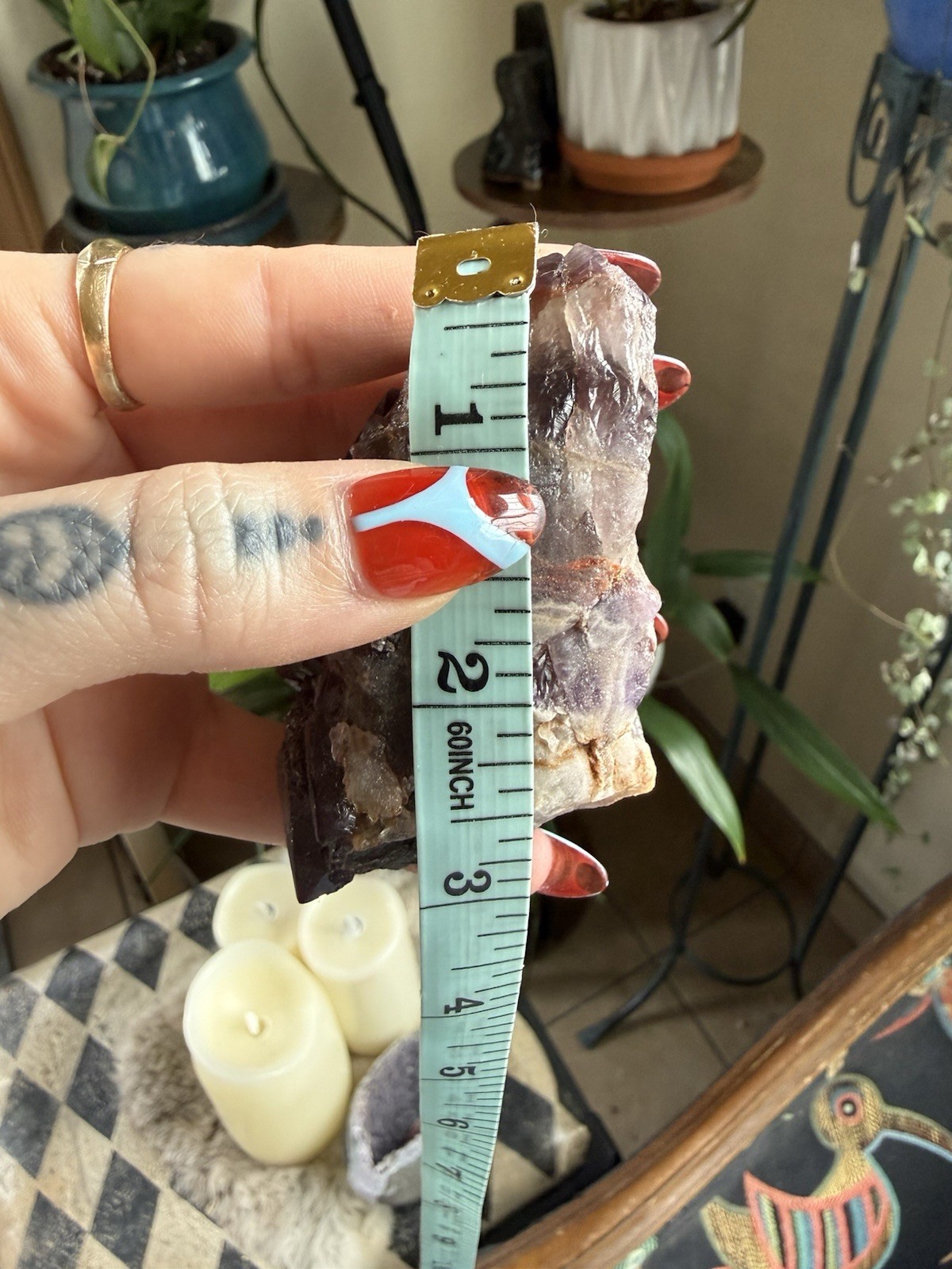 Purple Amethyst Crystal Cluster Specimen – Approx. 2.5 Inches