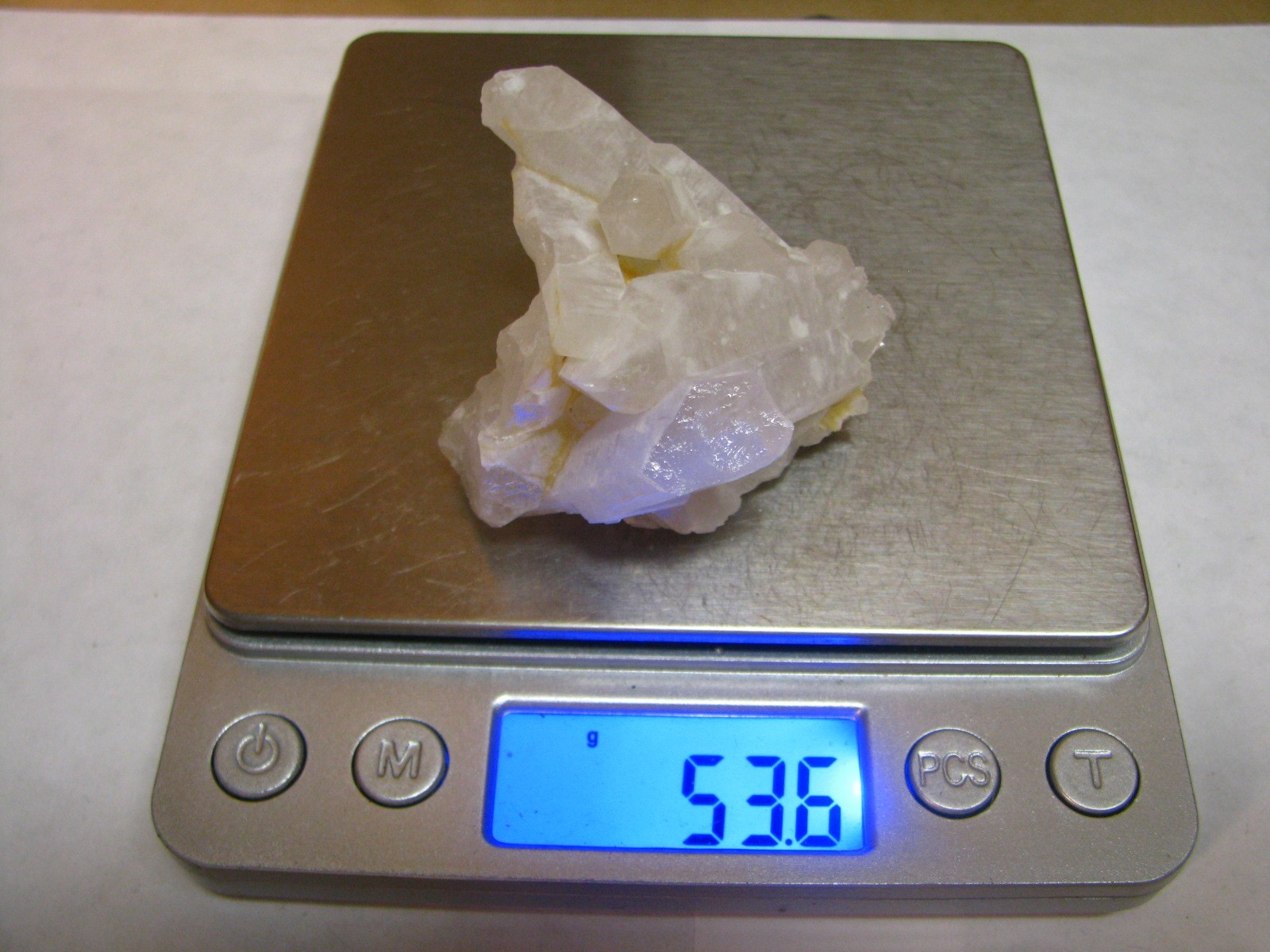 2 WHITE QUARTZ CRYSTAL CLUSTERS 2.4in & 1.84in ARKANSAS USA #216