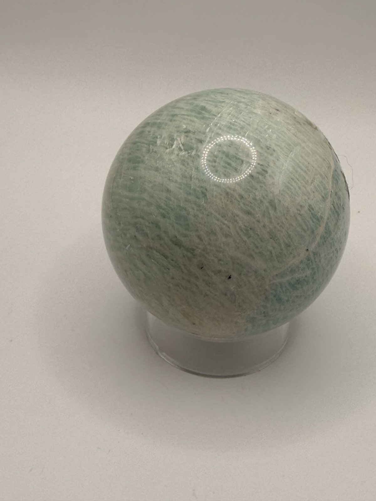 Natural Amazonite Crystal Sphere 50mm 2 inch with Stand Healing Stone