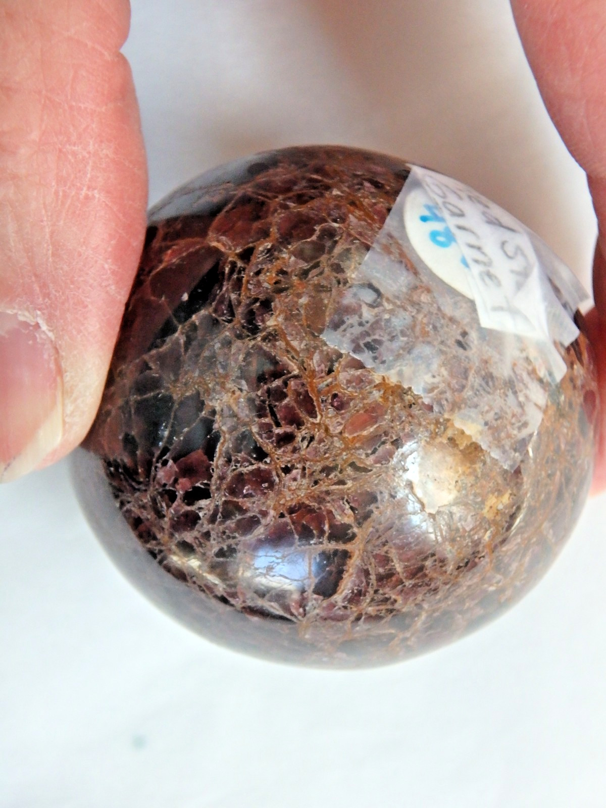 Crystal❤️✨Red Star Garnet ❤️✨$48 Sphere Polished 214.1 grams Deep Red