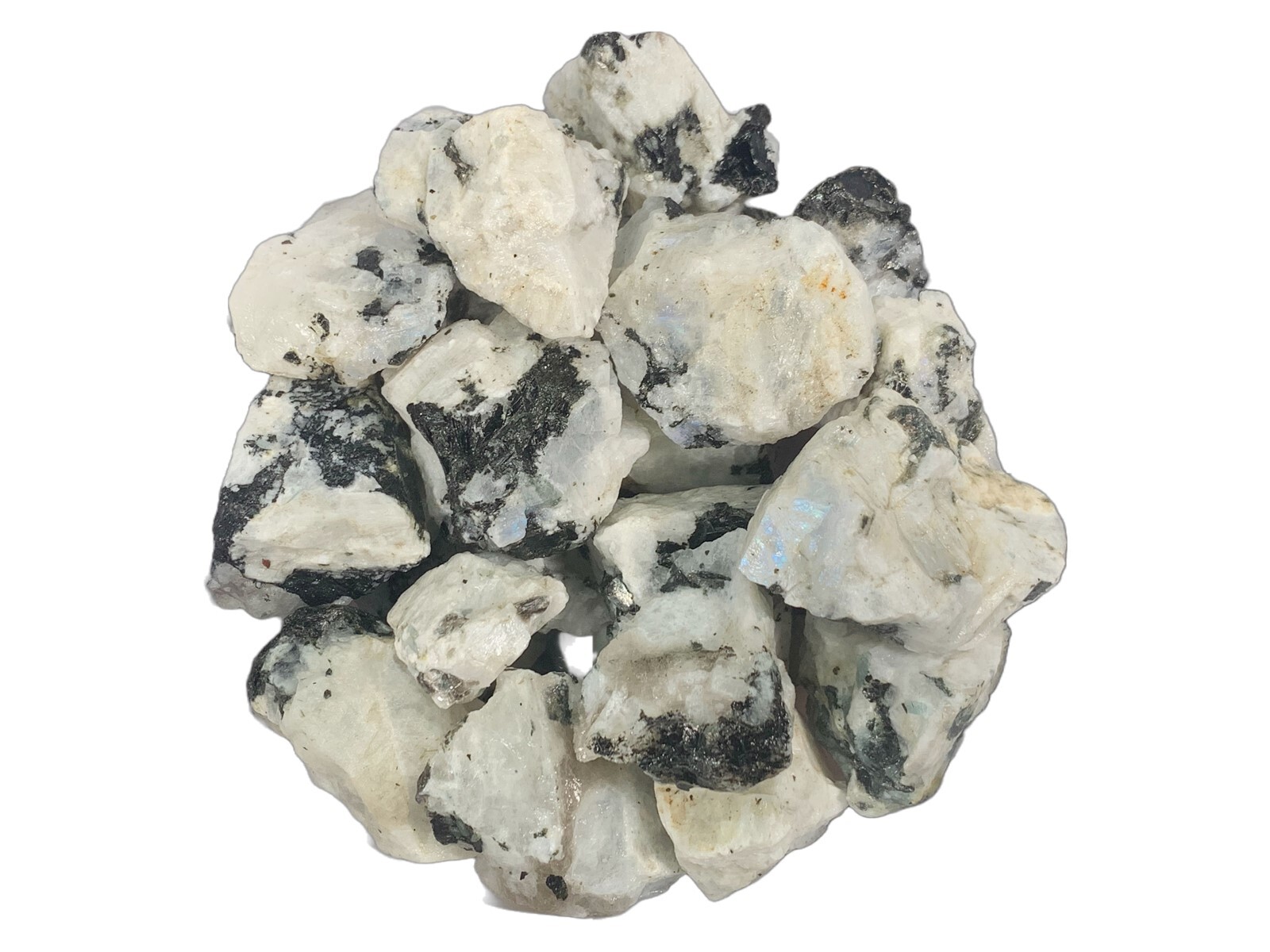 Rainbow Moonstone -Mine Run- Rough Rocks for Tumbling – Wholesale Stone (India)