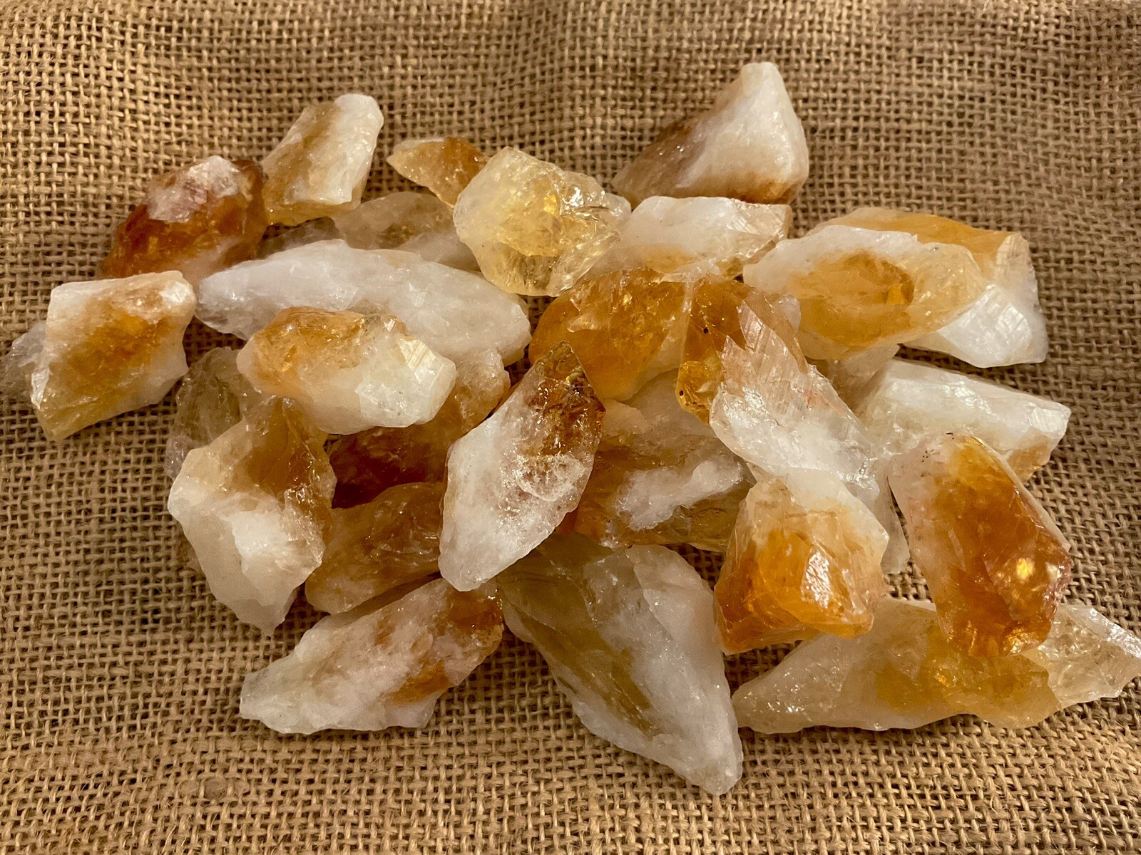 3-5cm Raw Citrine Stone Mineral Rocks Reiki Healing Energy Crystal Quartz