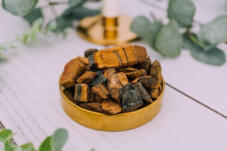 Bulk Raw Tigers Eye Crystal Rough Gem Stones by Pound for Tumbling Healing Reiki