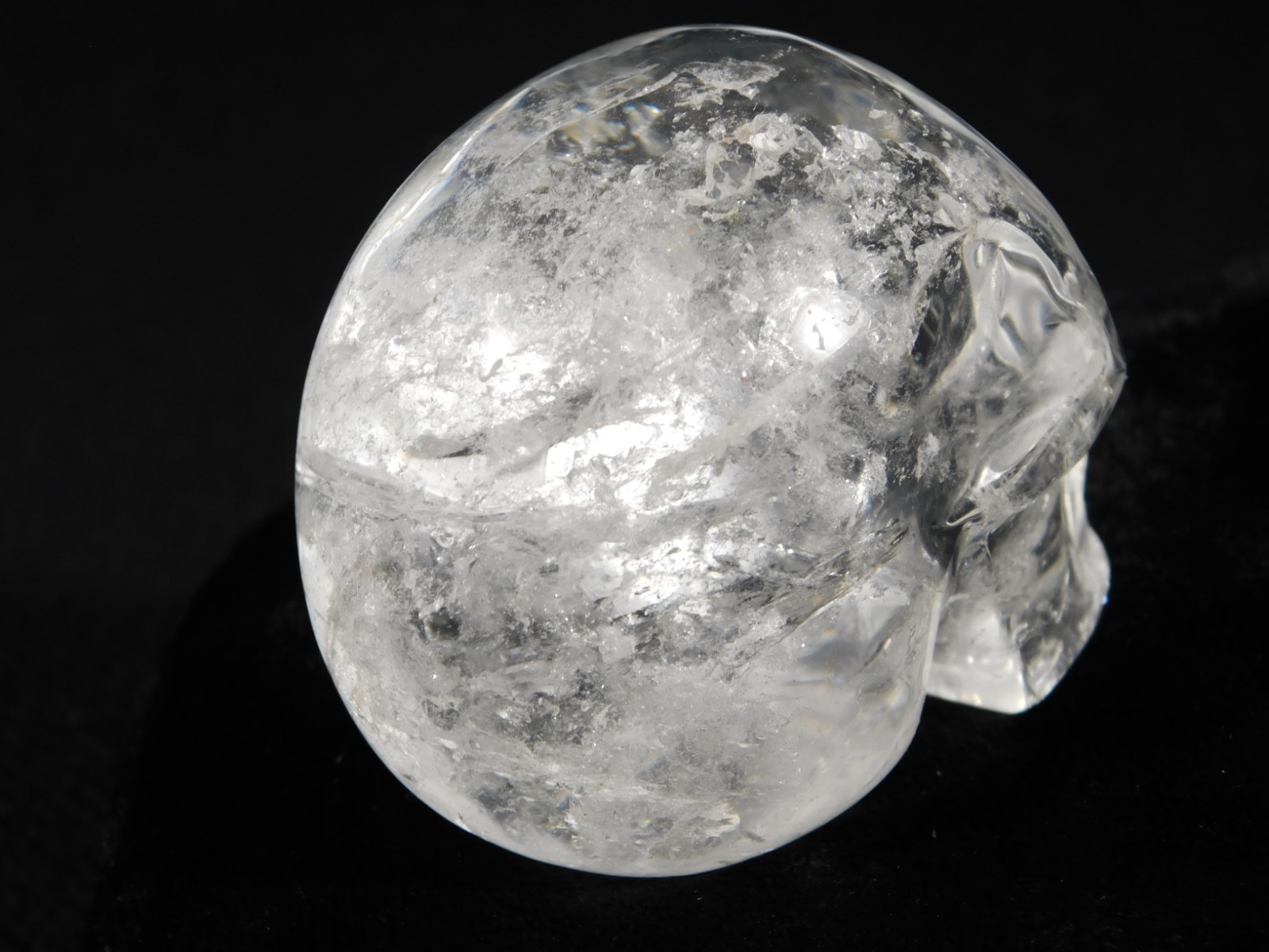 wOw! VERY Translucent Quartz Crystal SKULL Brazil 178gr