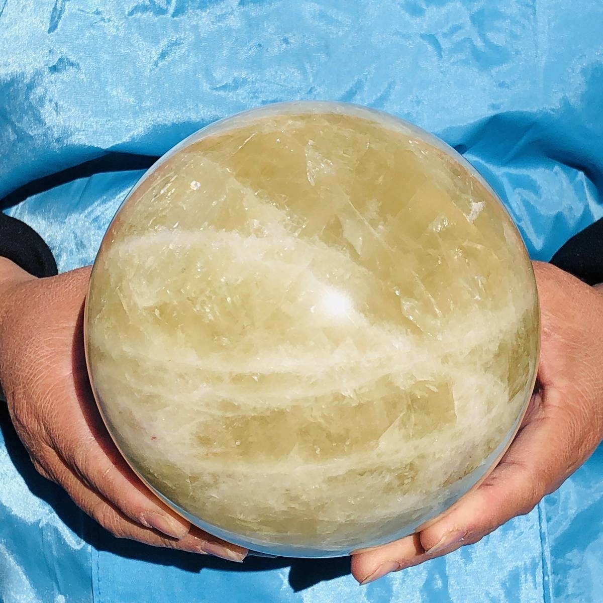 7.92LB Natural Yellow Crystal Ball Quartz Yellow Crystal Ball Healing
