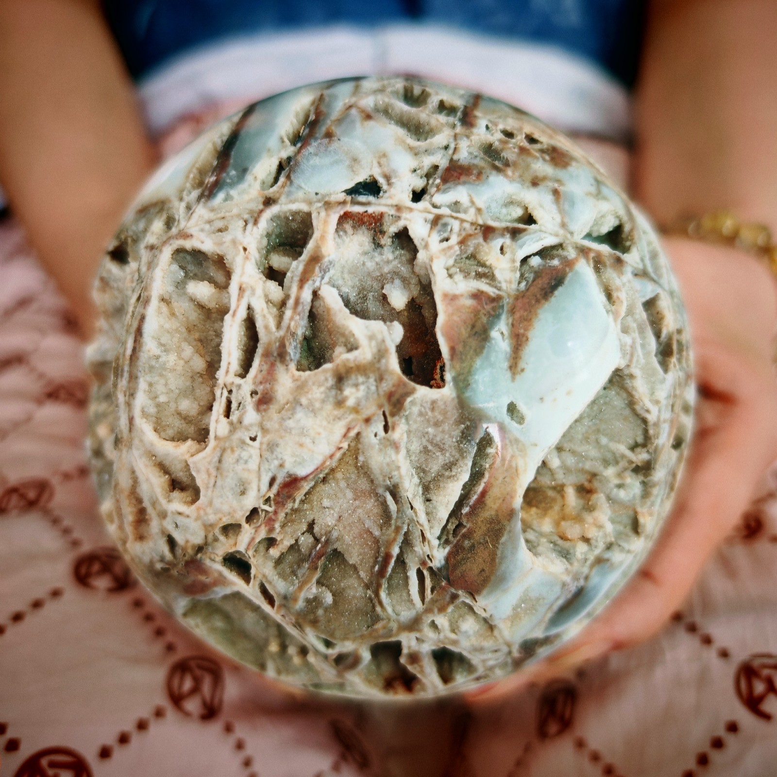 3.52LB Polishing and healing of natural sphalerite crystal balls 1.6kg