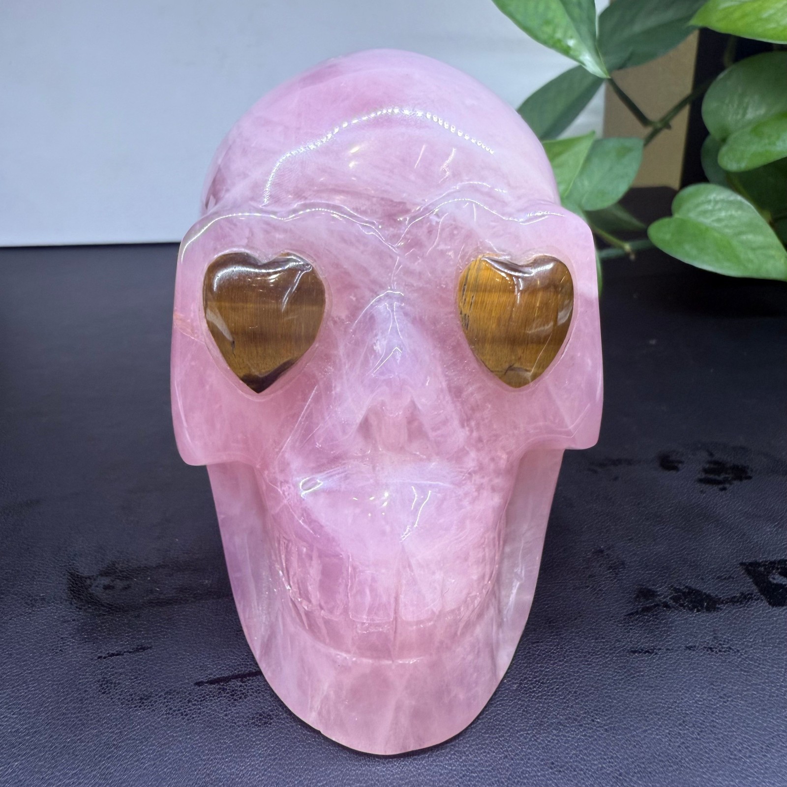 2.4LB Natural Powder crystal skull hand carved Quartz Crystal Reiki Healing