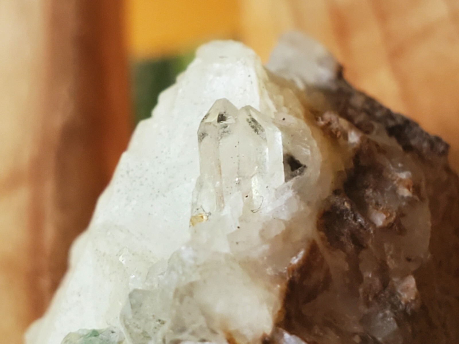 Colombian Emerald Crystal Cluster w/ Twin Terminated Quartz on Matrix – Muzo