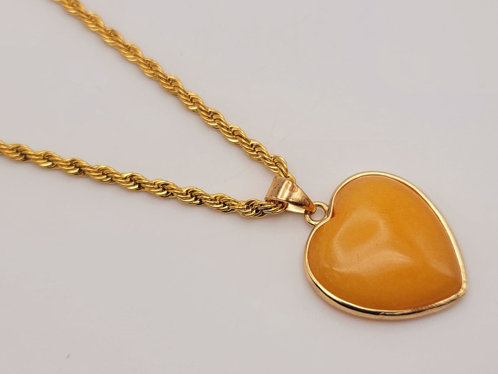 Genuine Natural Handmade Crystal Choker Necklace Gold Tone Citrine Healing Cryst