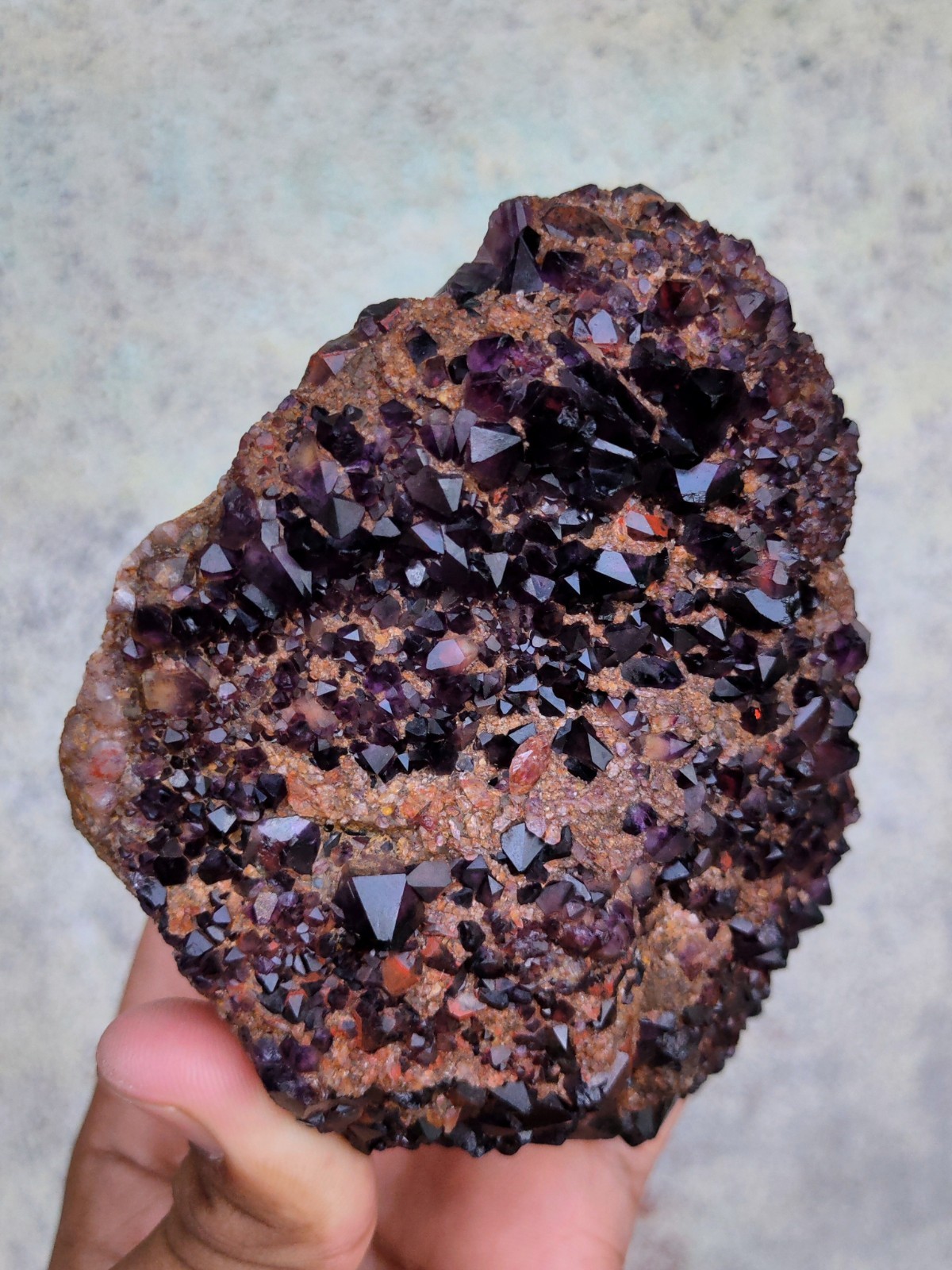 Deep Blue Amethyst Cluster Natural Mineral specimen Crystal rock