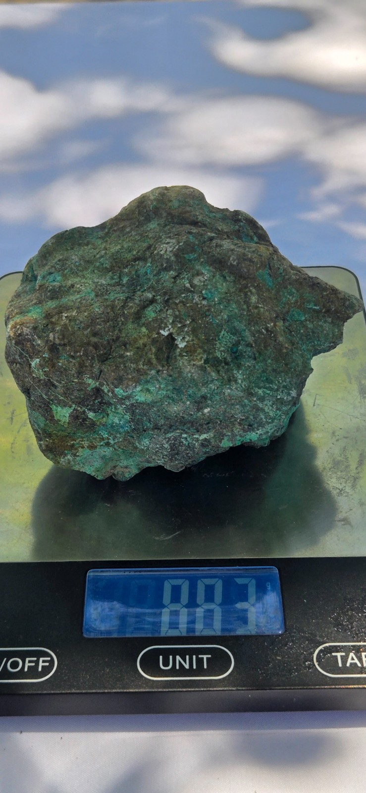 Large 880 Grs Old Chrysocolla Specimen Arizona USA Dark Green Blue Chalky Matrix