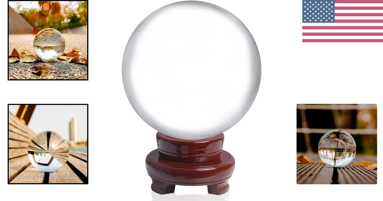 4.7 Inch Clear Decorative Crystal Sphere with Free Stand – Great for Photography
