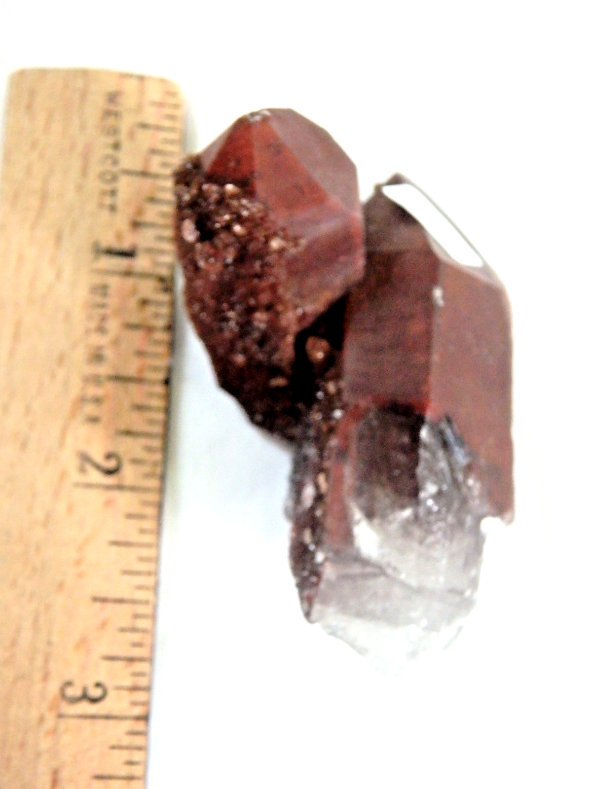 Crystal Red Hematite on Quartz $53 Morocco 54.7 grams key