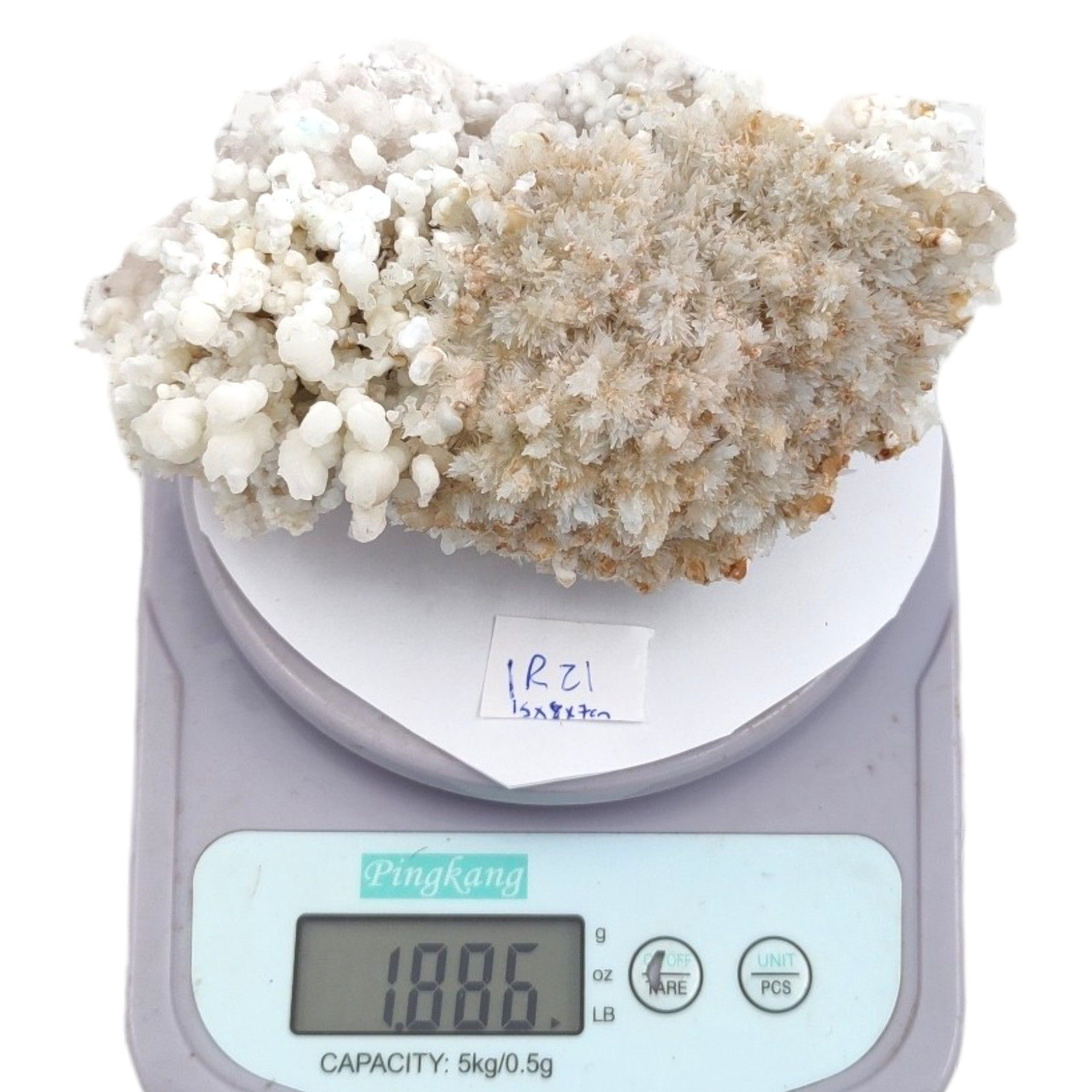 1.8 lb Aragonite Calcite – Rare Specimen, Amazing Quality, 15x7x8 cm, Ojuela Mx