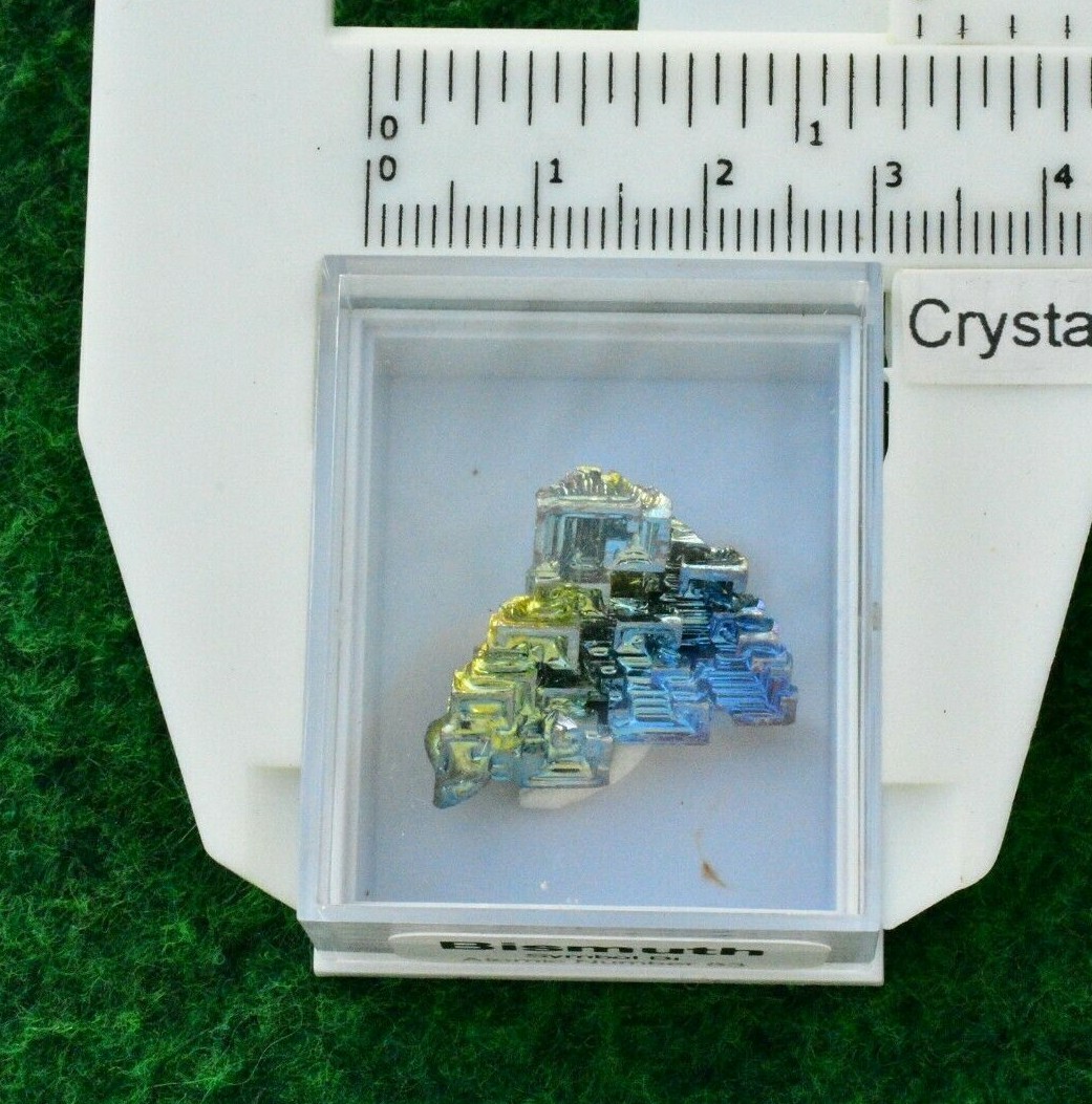 1 Rainbow Bismuth Crystal Boxed+ID Titanium Specimen GIFT UK Quick Postage✔✔✔