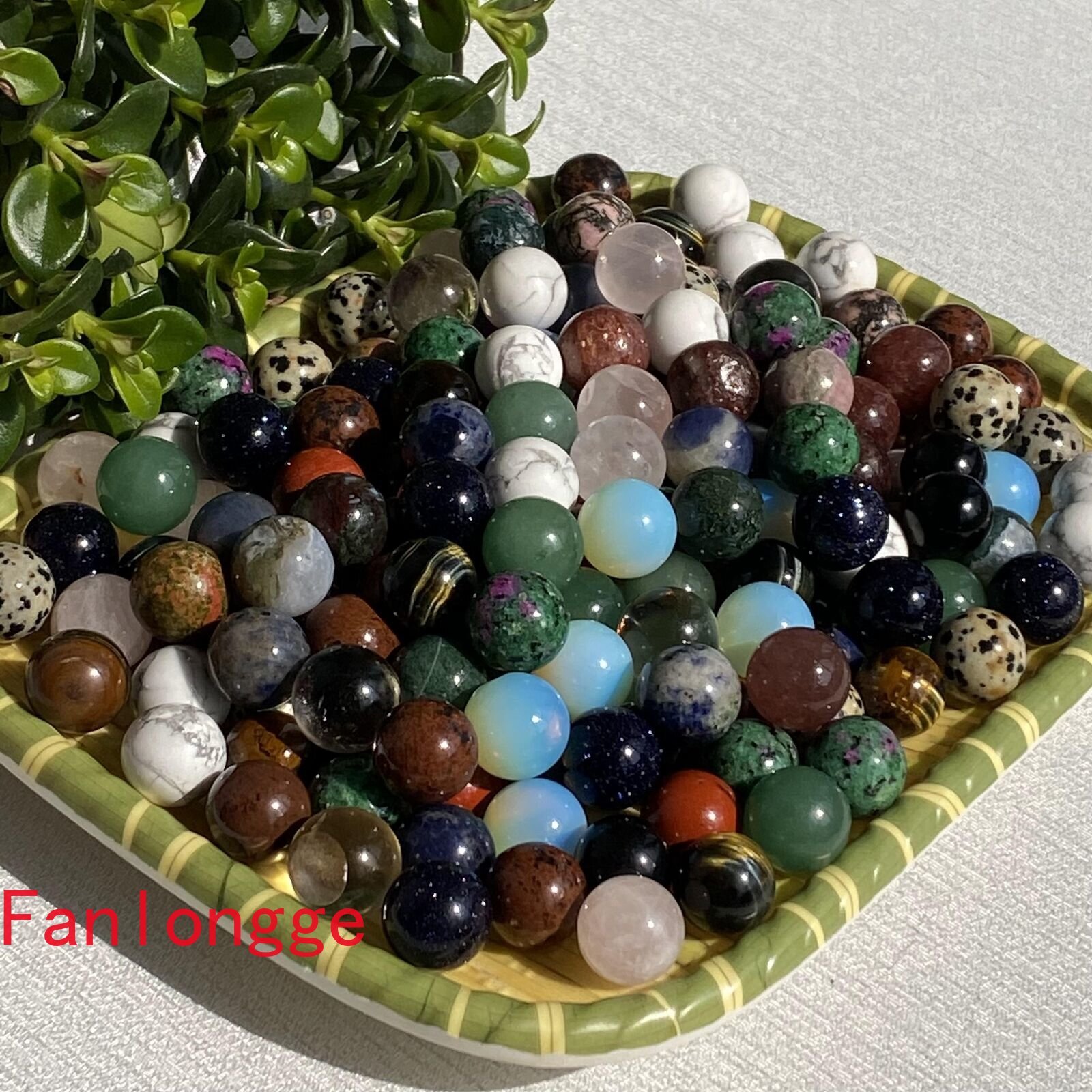 Wholesale Natural Mixed Crystal Sphere Quartz Crystal Ball 15mm+ Healing + Box