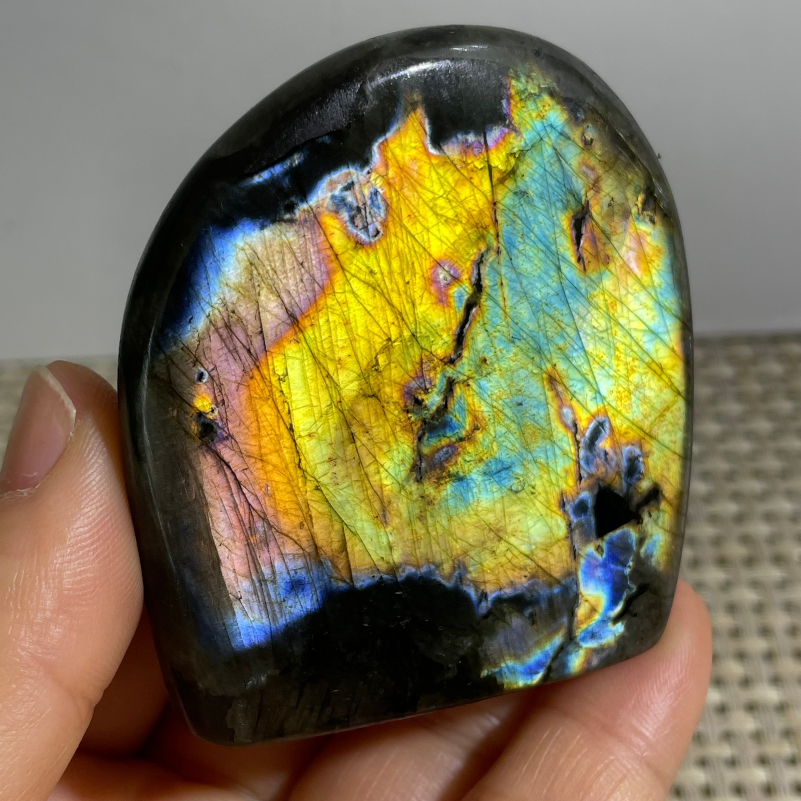 Natural Labradorite Crystal gemstone rough original Specimen 129g