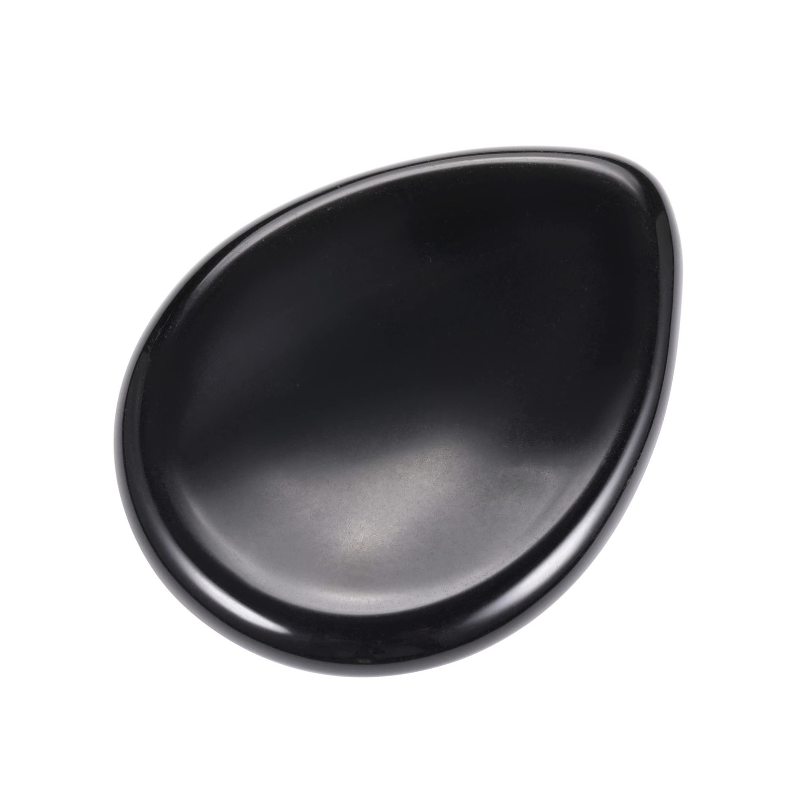 Black Obsidian Worry Stone – Polished Healing Crystal for Anxiety Relief