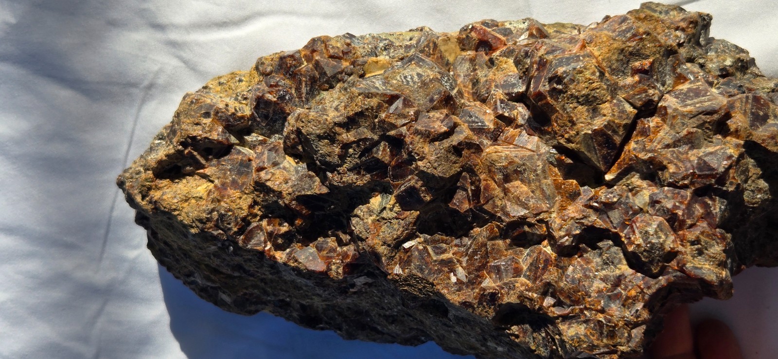 Enormous Andradite Red Orange Garnet Crystal Cluster Display Found in CA 11+ Lbs