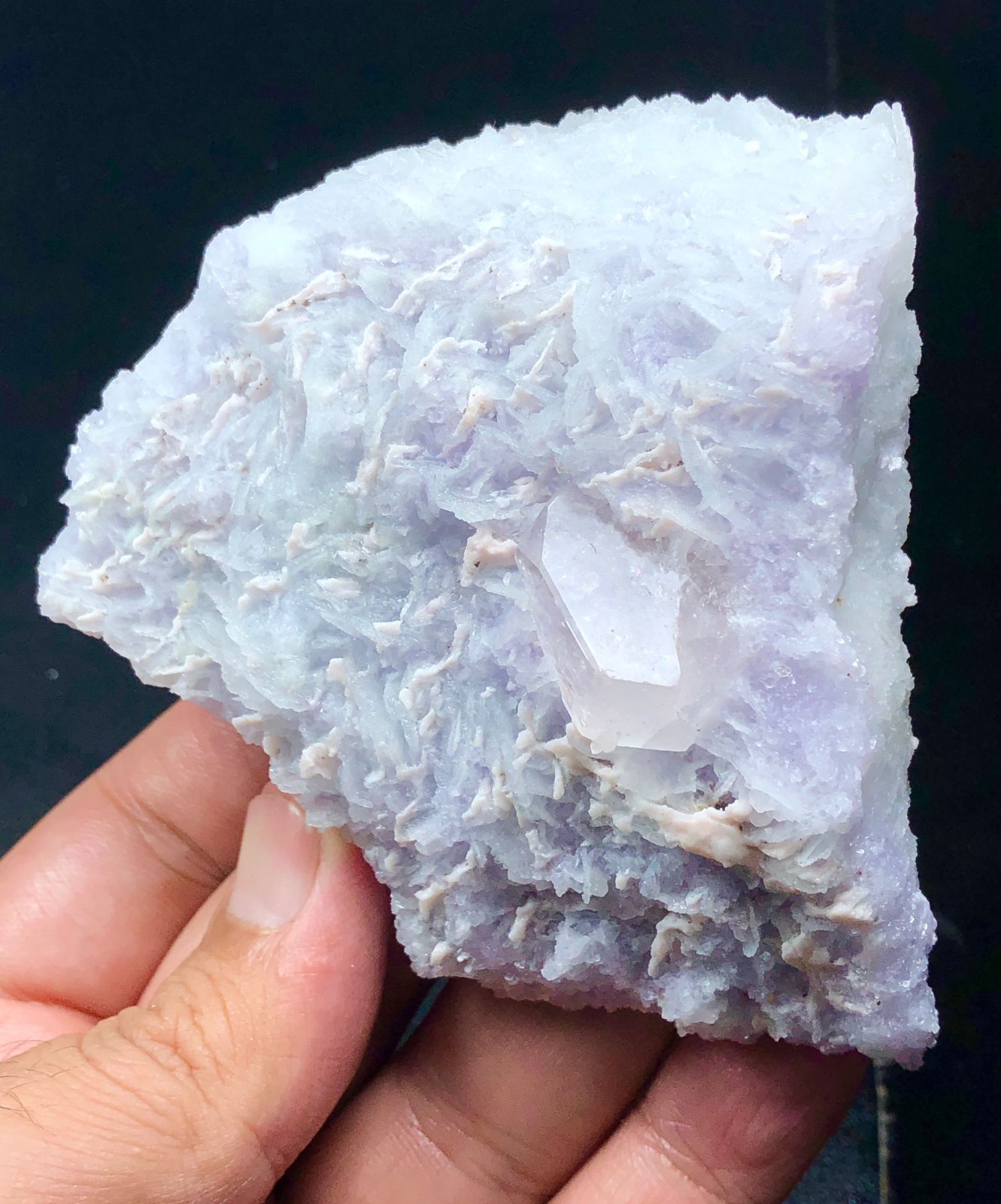 Clear COMPLETE MORGANITE CRYSTAL With Albite on Matrix- 220 Grams- 8.8 cm