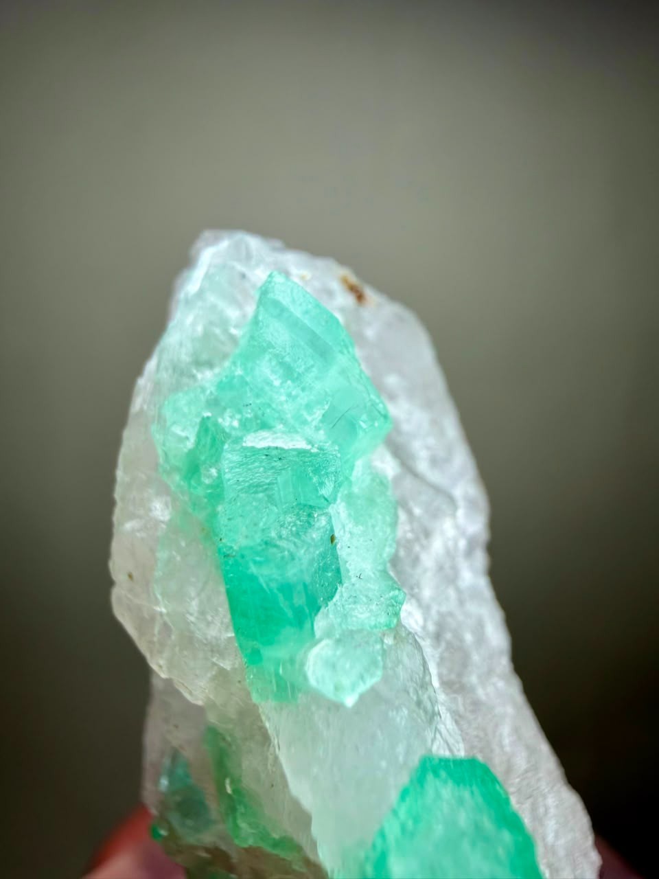 234Ct ,Eye Clean!! Natural Chitral Emerald Crystals on Quartz From KPK Pakistan