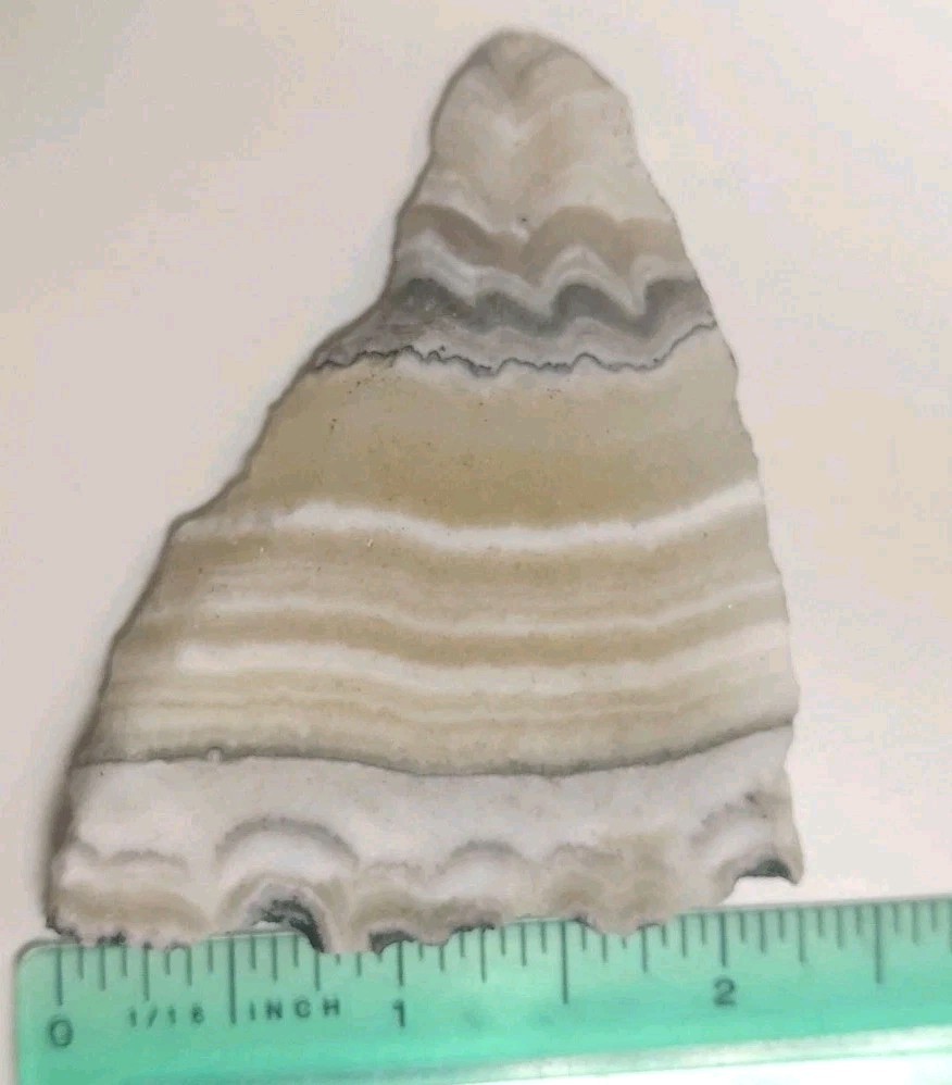 Zebra/Phantom Calcite Crystal Slab Triangle Translucent Bands Reiki Display Cab