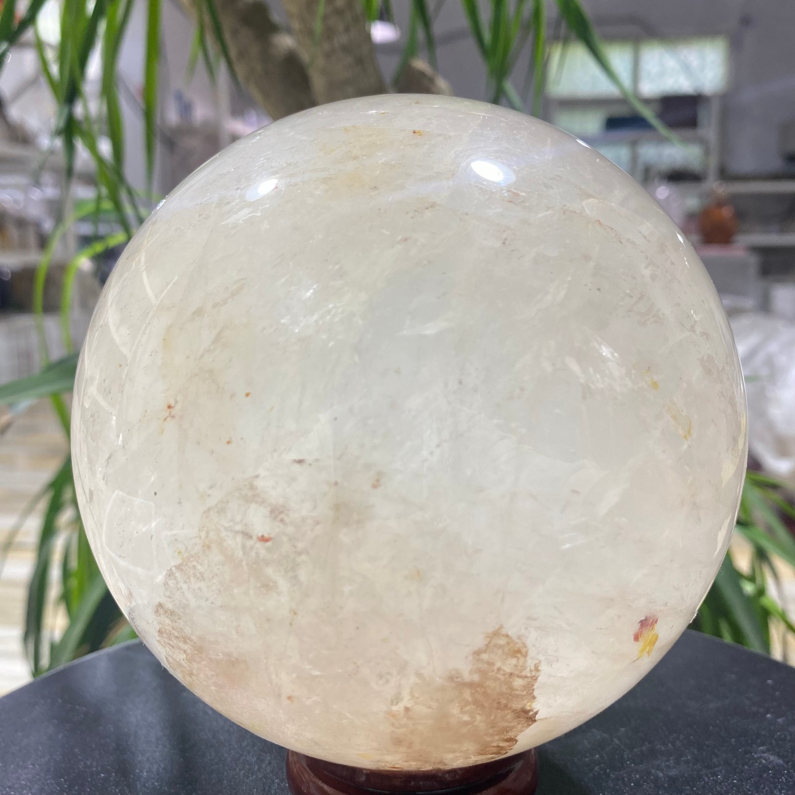 6.39LB white crystal transparent quartz crystal ball Reiki repair