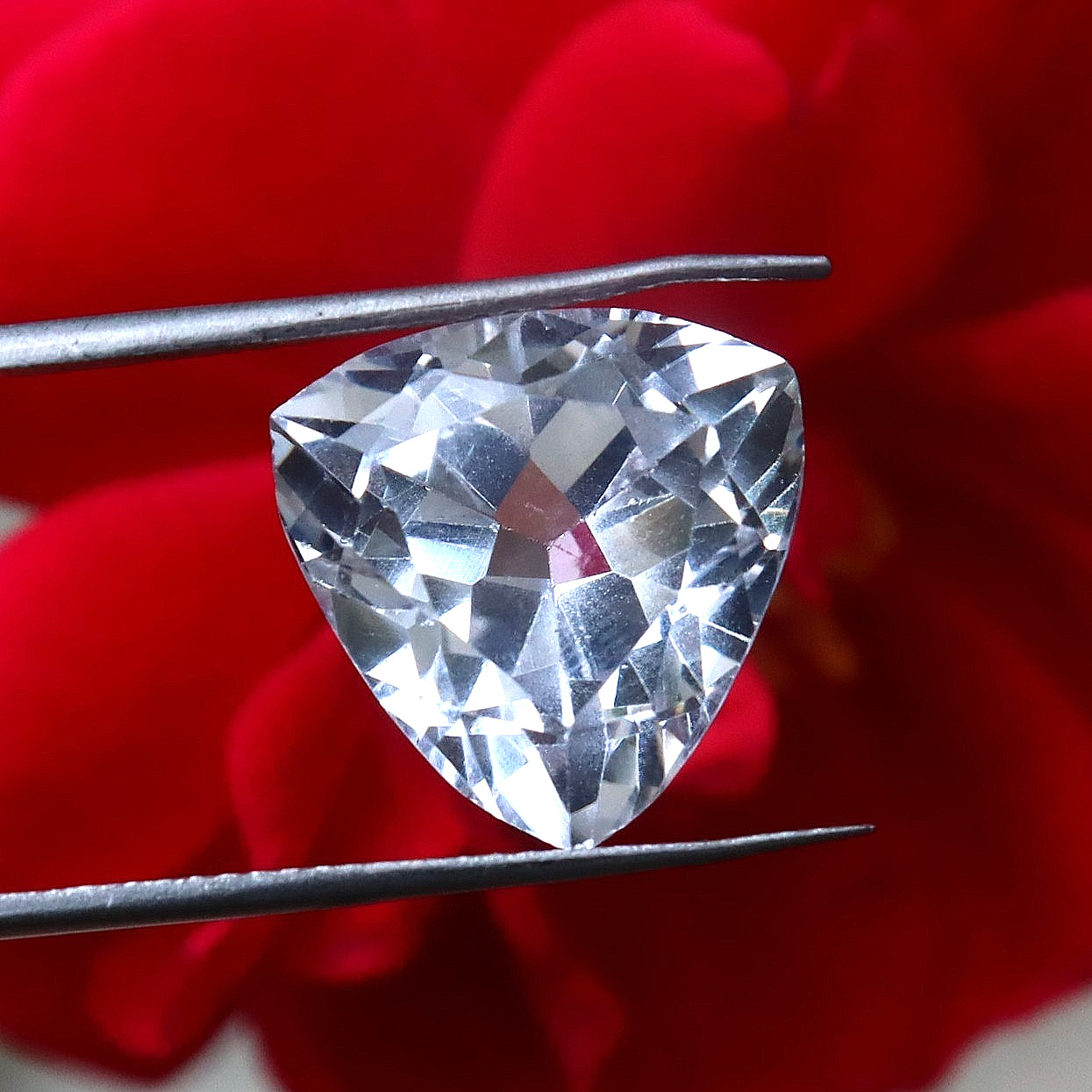 Natural White Sapphire Trillion Shape 11 Ct Loose Gemstone Certified