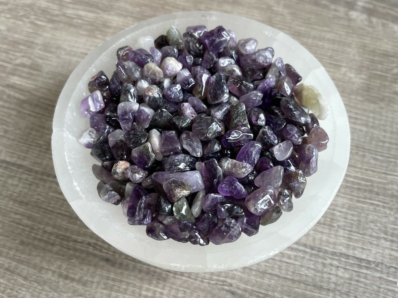 Grade A++ Amethyst Semi Tumbled Gemstone Mini Chips 5-12 mm, Wholesale Bulk Lot
