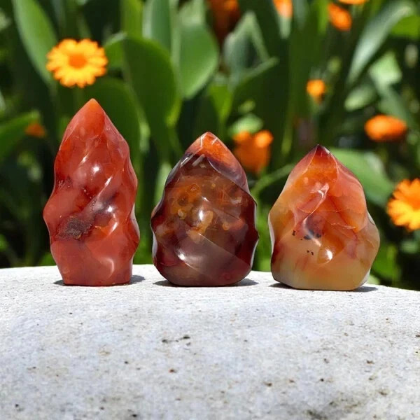 Natural Red Agate Flame Carving Carnelian Tower Healing Crystal Collector Gifts
