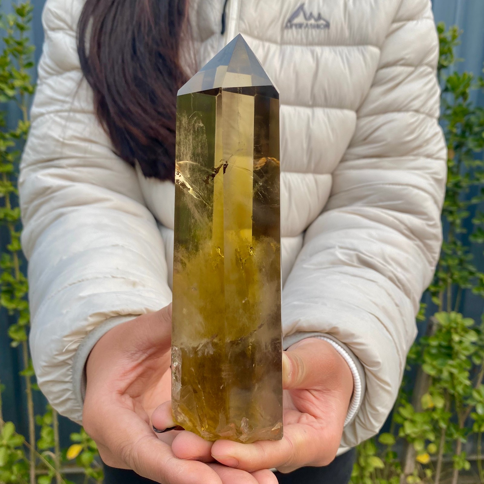 1.6LB Natural Citrine Crystal Obelisk Tower Wand Point Reiki healing
