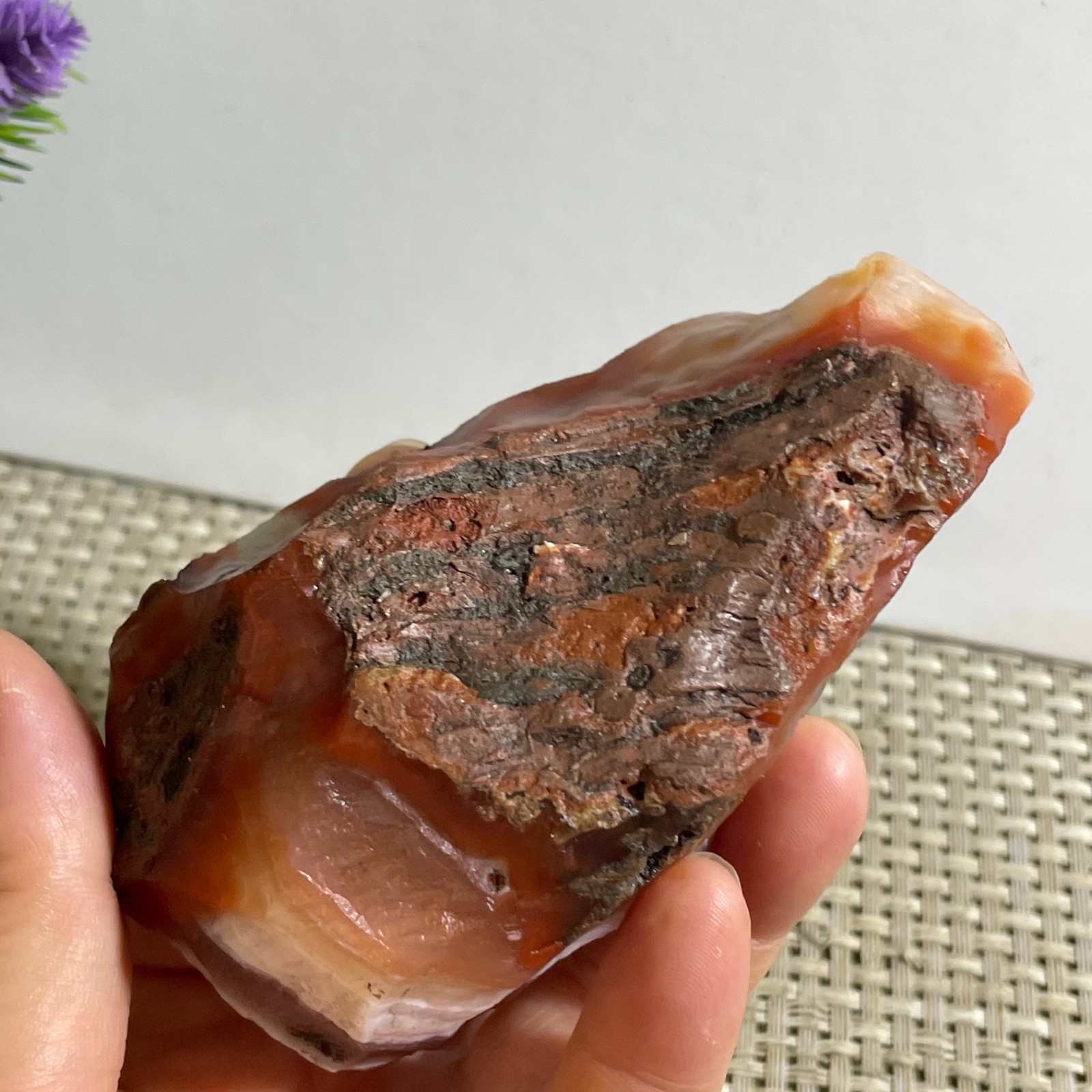 298g Raw Carnelian Stone Rough Red Agate Gemstone Mineral Specimen