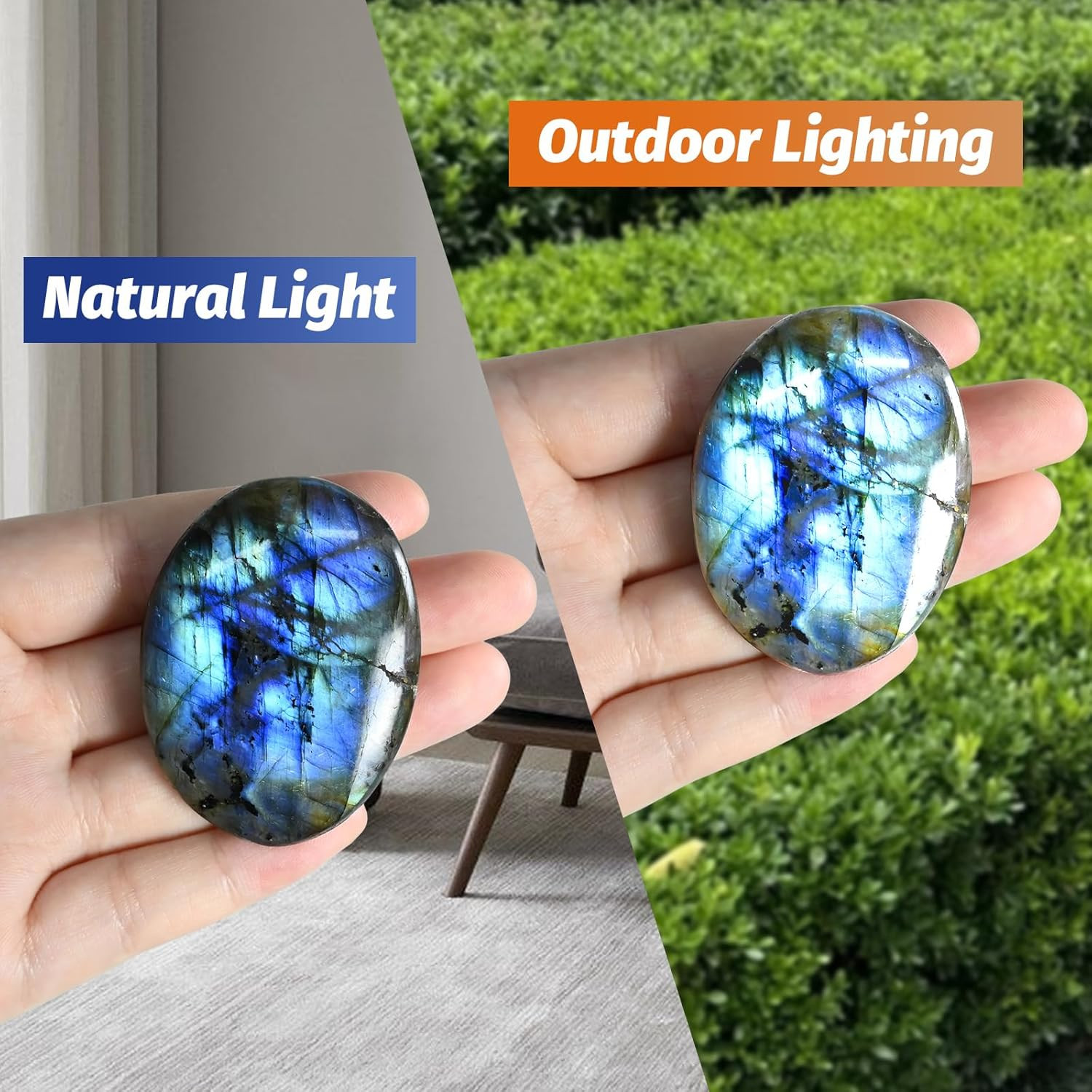 4-6PCS Gemstone Labradorite Crystals, Irregular Shaped Labradorite Healing Stone
