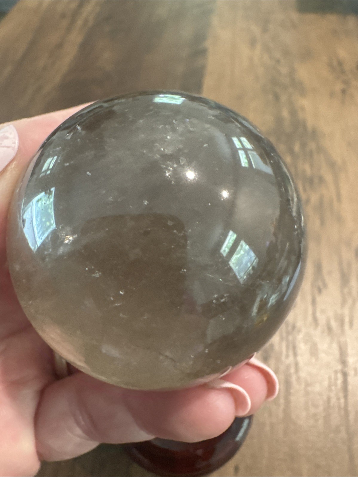 Smokey Quartz Crystal Sphere 205 Grams 2”