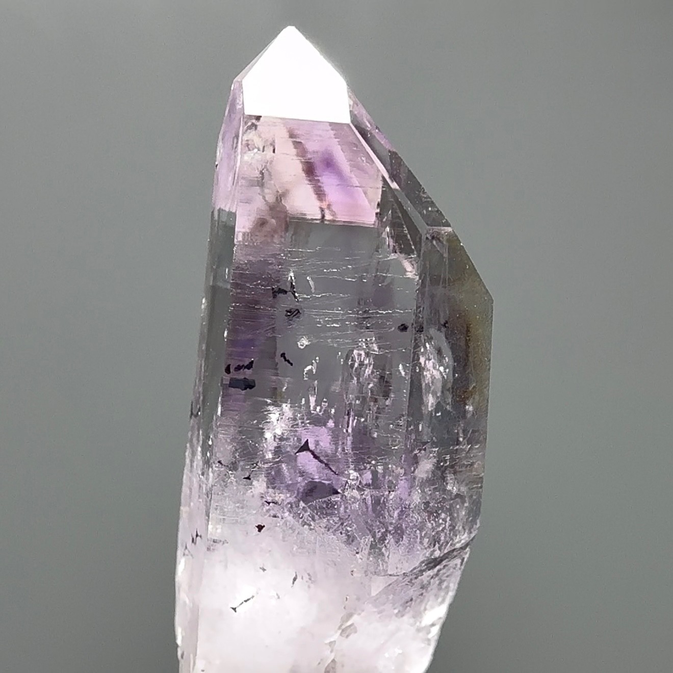 Large Moving Bubble! Rare Lilac Rainbow Brandberg Amethyst Enhydro Crystal