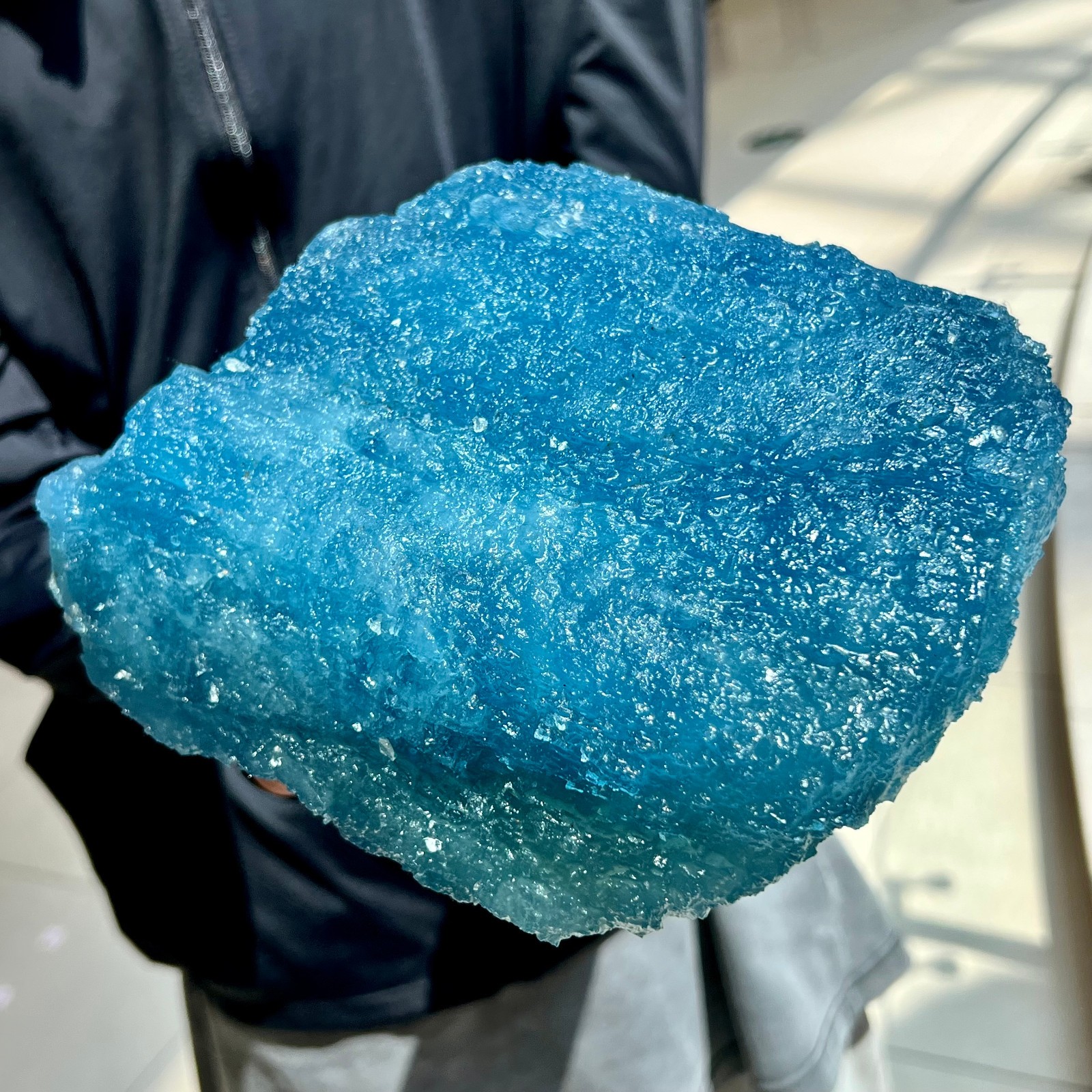 10LB pound natural aquamarine quartz crystal mineral sample for Reiki healing