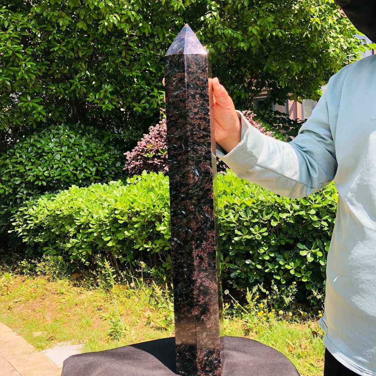 14.63LB Natural Fireworks Stone Obelisk Quartz Tower Crystal Wand Point Healing