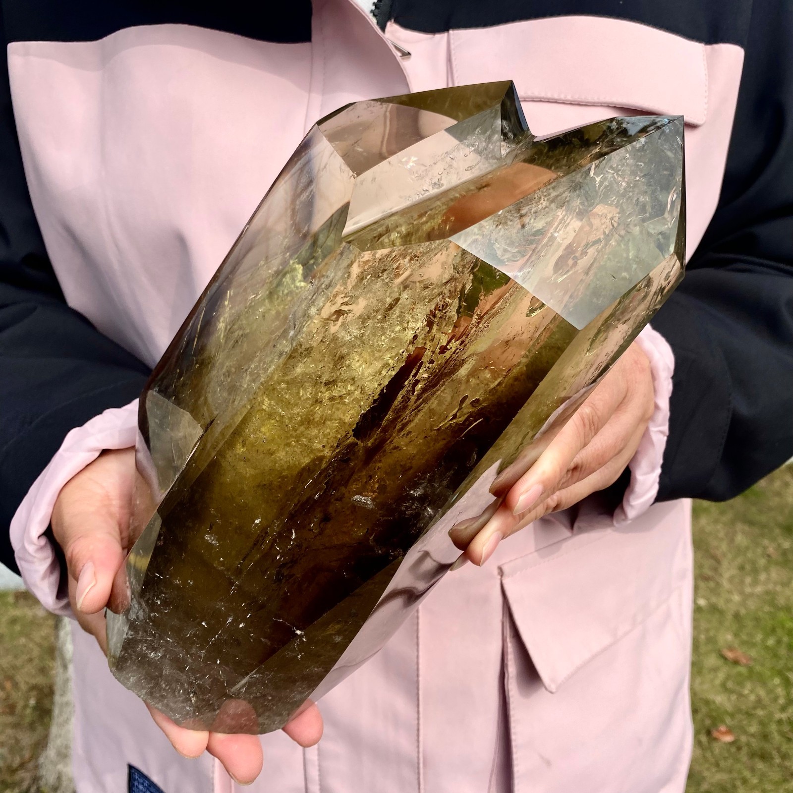 10LB Natural Citrine backbone cluster mineral specimen quartz crystal healing