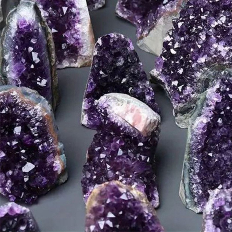 50-100g Raw Amethyst Crystal Quartz Cluster Specimens Healing Reiki Ornaments