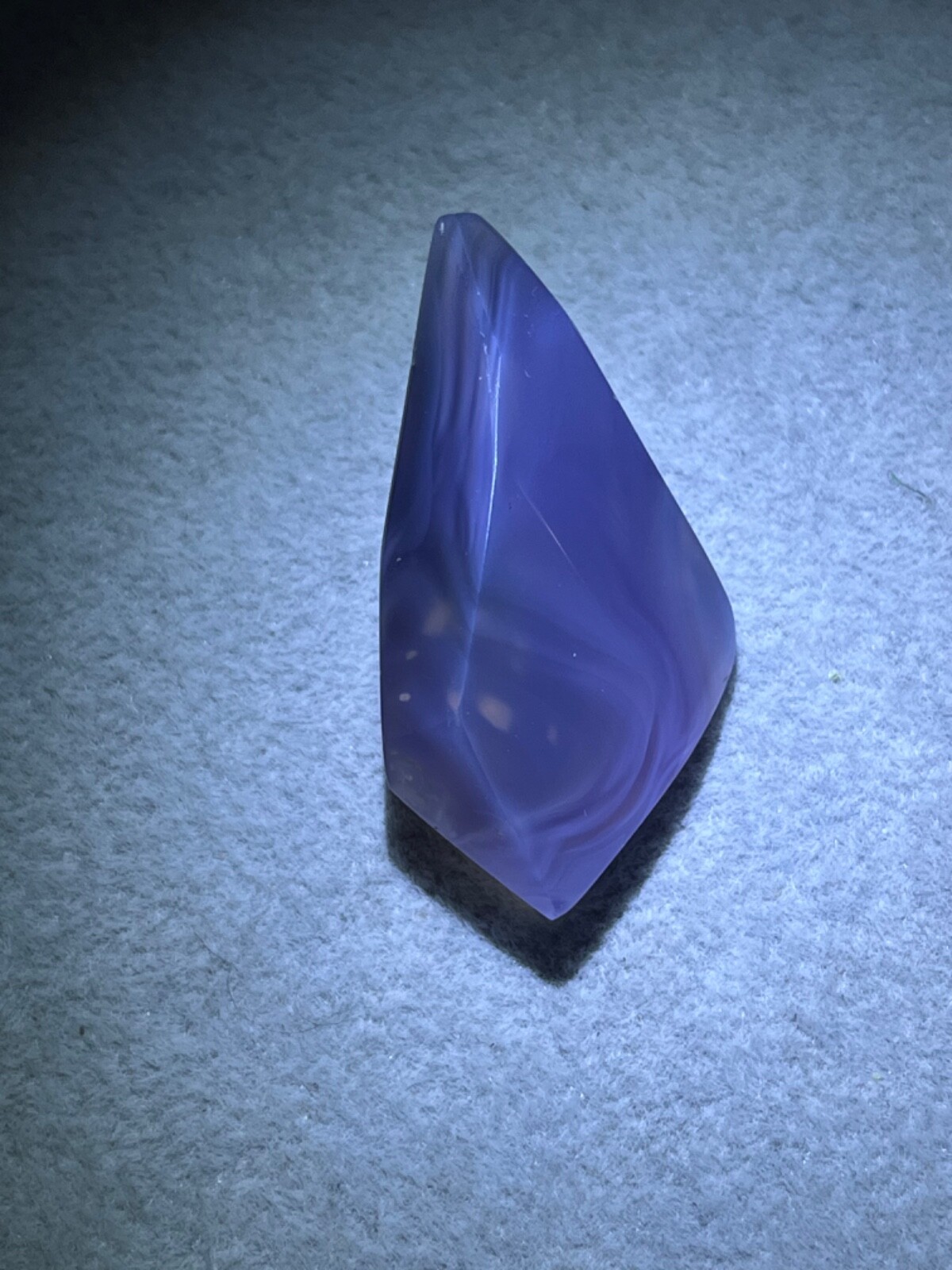 Purple chalcedony 43.55 ct Unique Handmade polished crystal. origin Indonesia