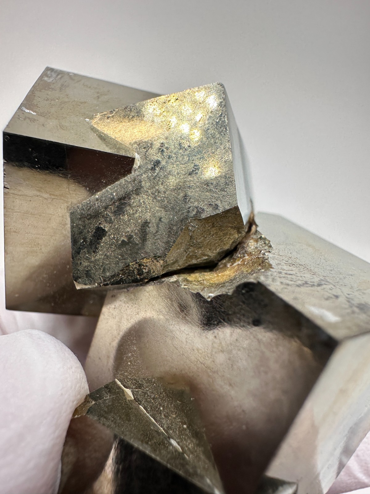 LARGE Rare Lusterous Entwined Interlocking Pyrite Cube Cluster_Spain