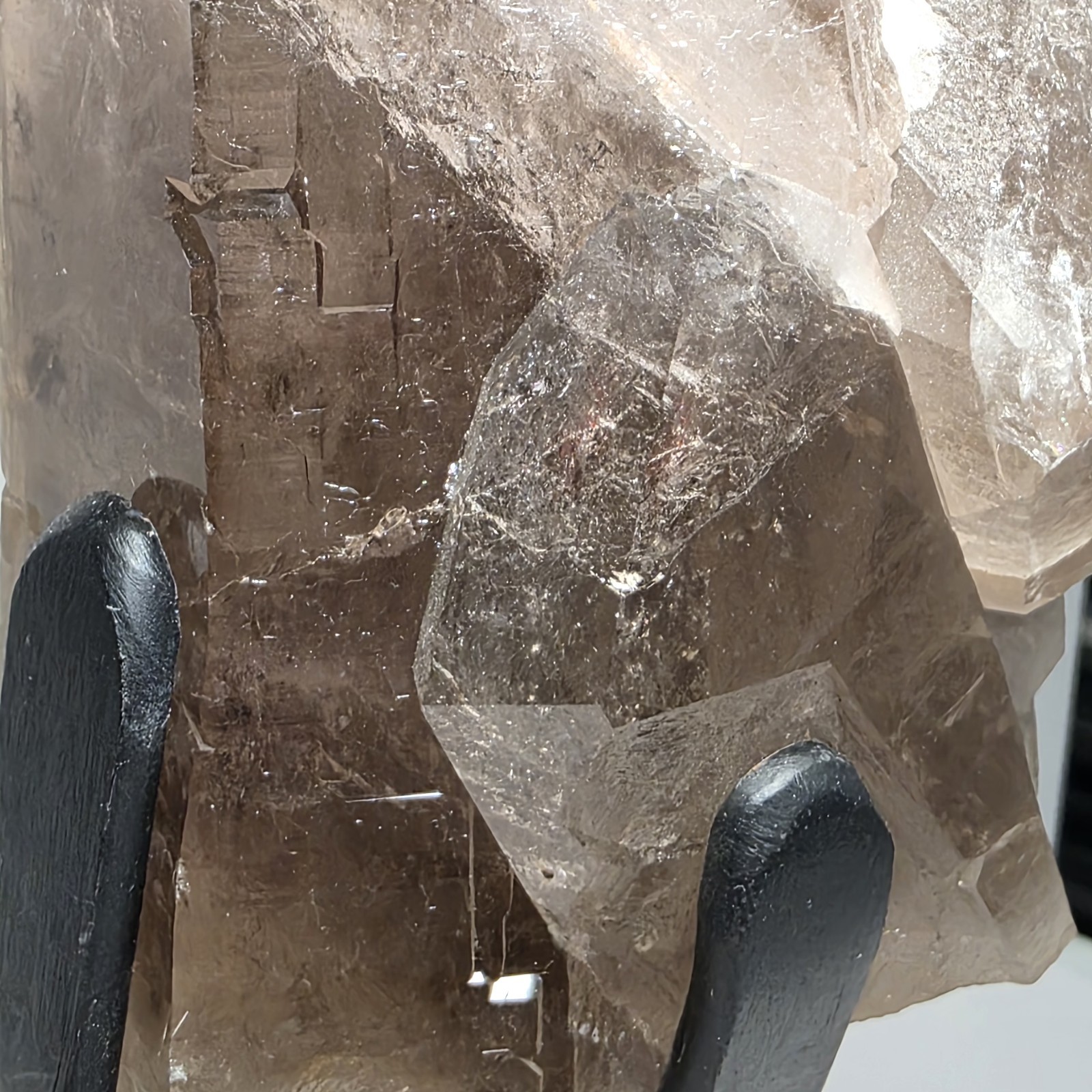 Natural Smoky Crystal Quartz Semi-polished Point Reiki Healing 3LB 5″ CHIPPED