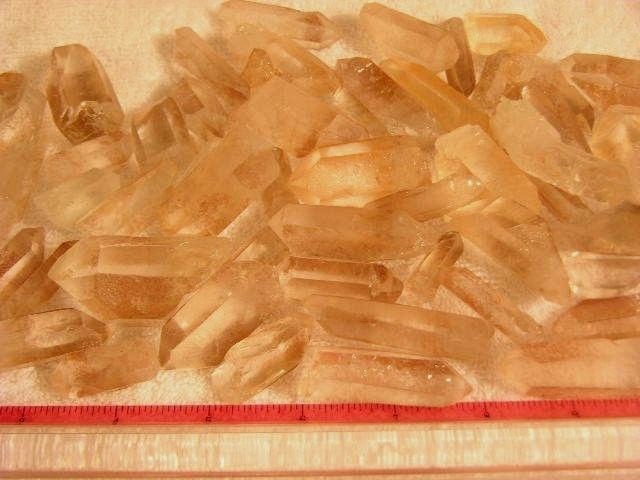 Pink Lemurian terminated Quartz crystal all natural 1/2 pound lots 10+ crystals