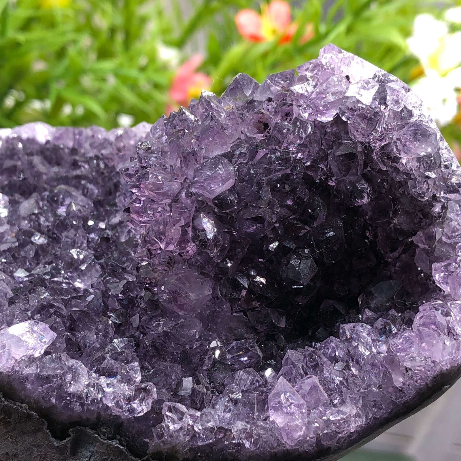 692g Natural Light Purple Amethyst Quartz Crystal Cluster Specimen Healing