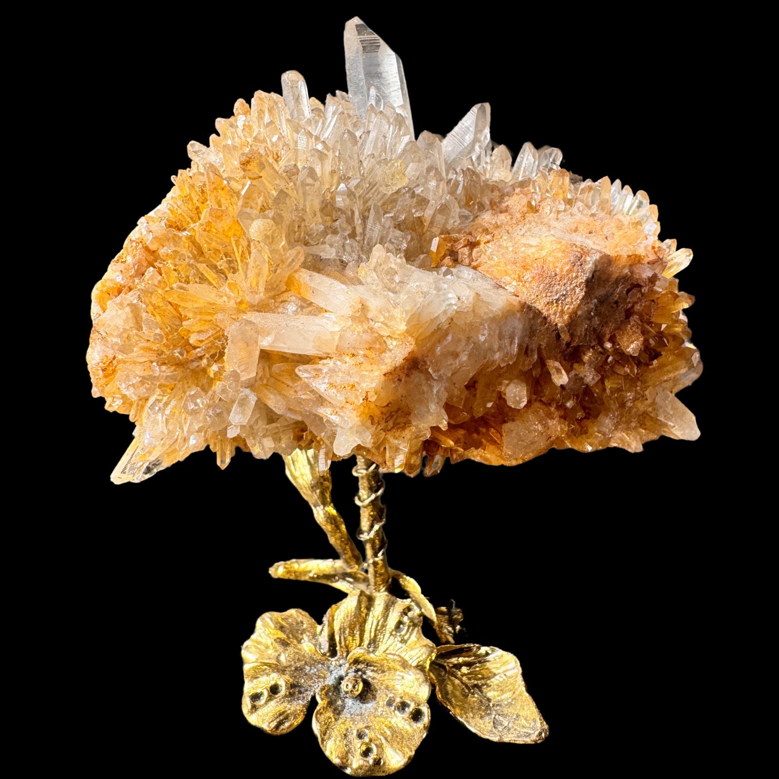 Premium Natural Clear Quartz Crystal Cluster Mineral Specimen 3.3″ for Display