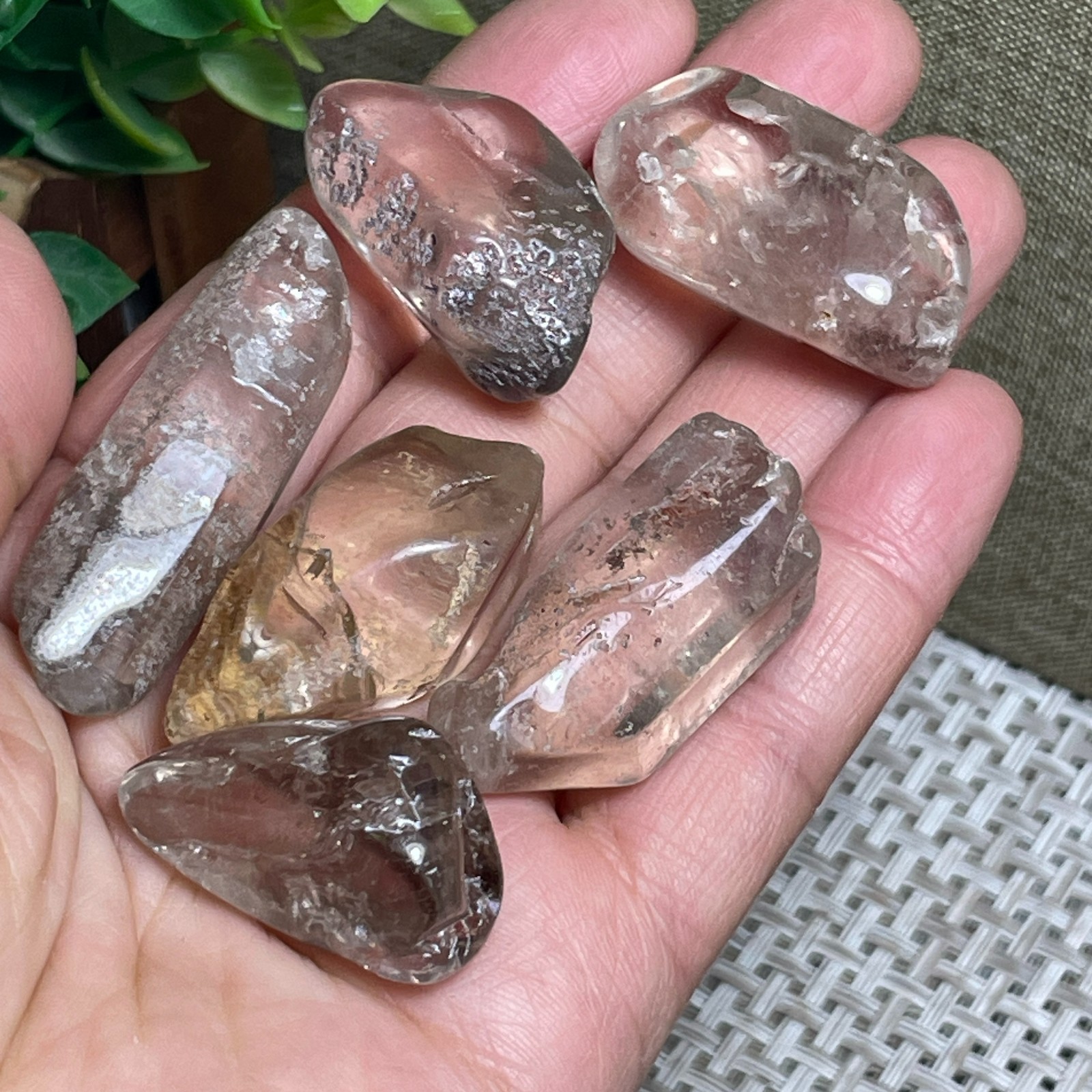 6pcs beautiful stone original Specimen Garden viewing home decor 80g A64